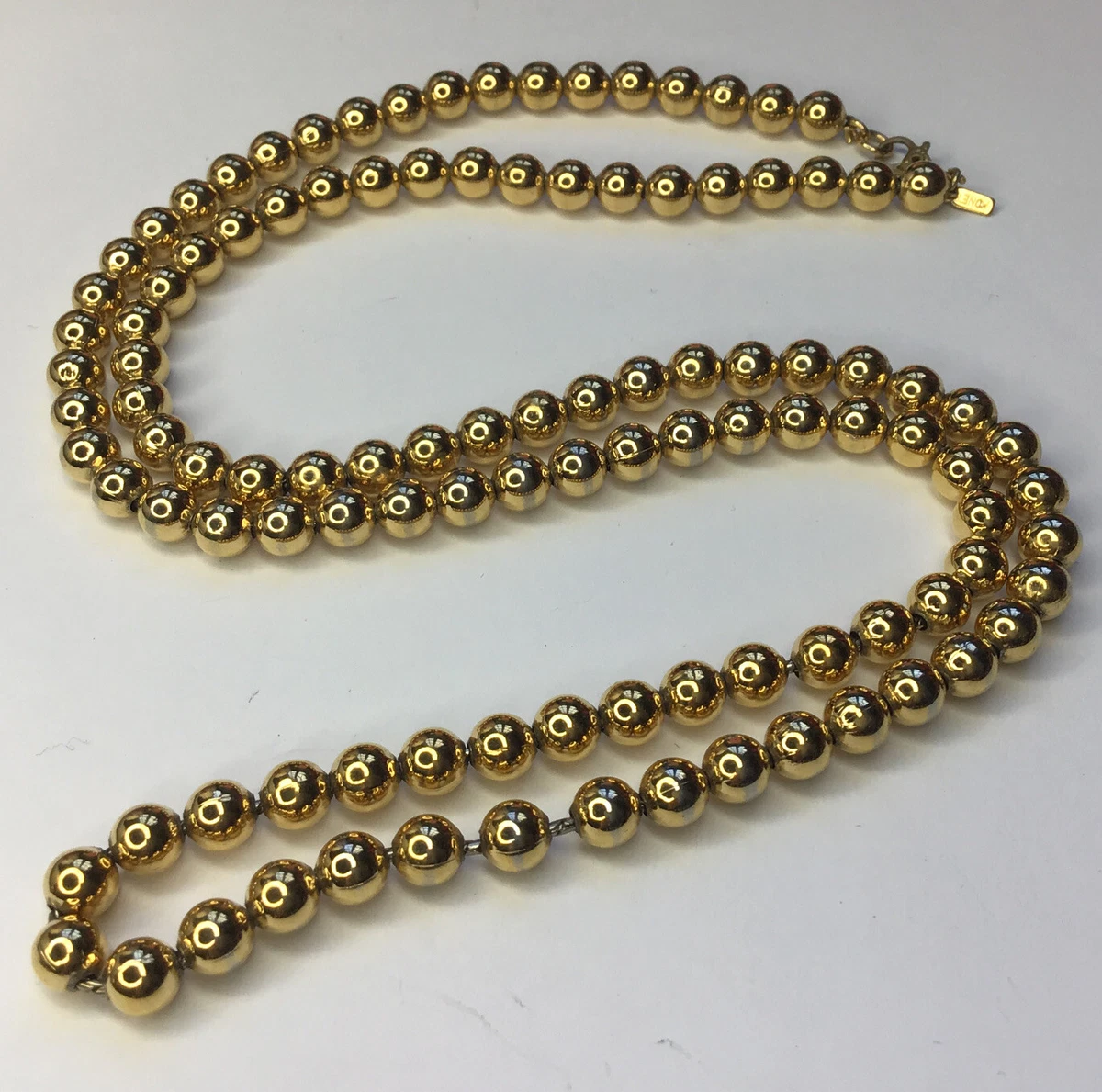 Metal hot sale bead necklace