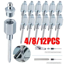 4-12PCS Grease Gun Needle Tip of The Mouth Removable Needle Nose Head Nozzle