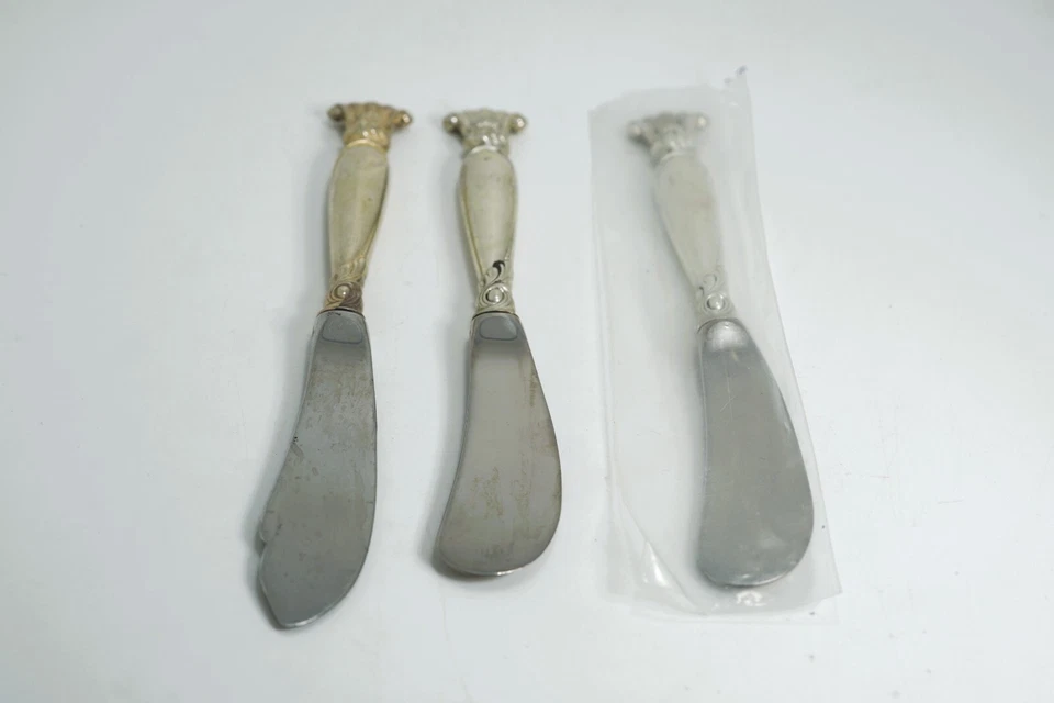 Wallace Romance Of The Sea plata esterlina 11 cuchillos de mantequilla y 1 cuchillo maestro Foto 3 de 4