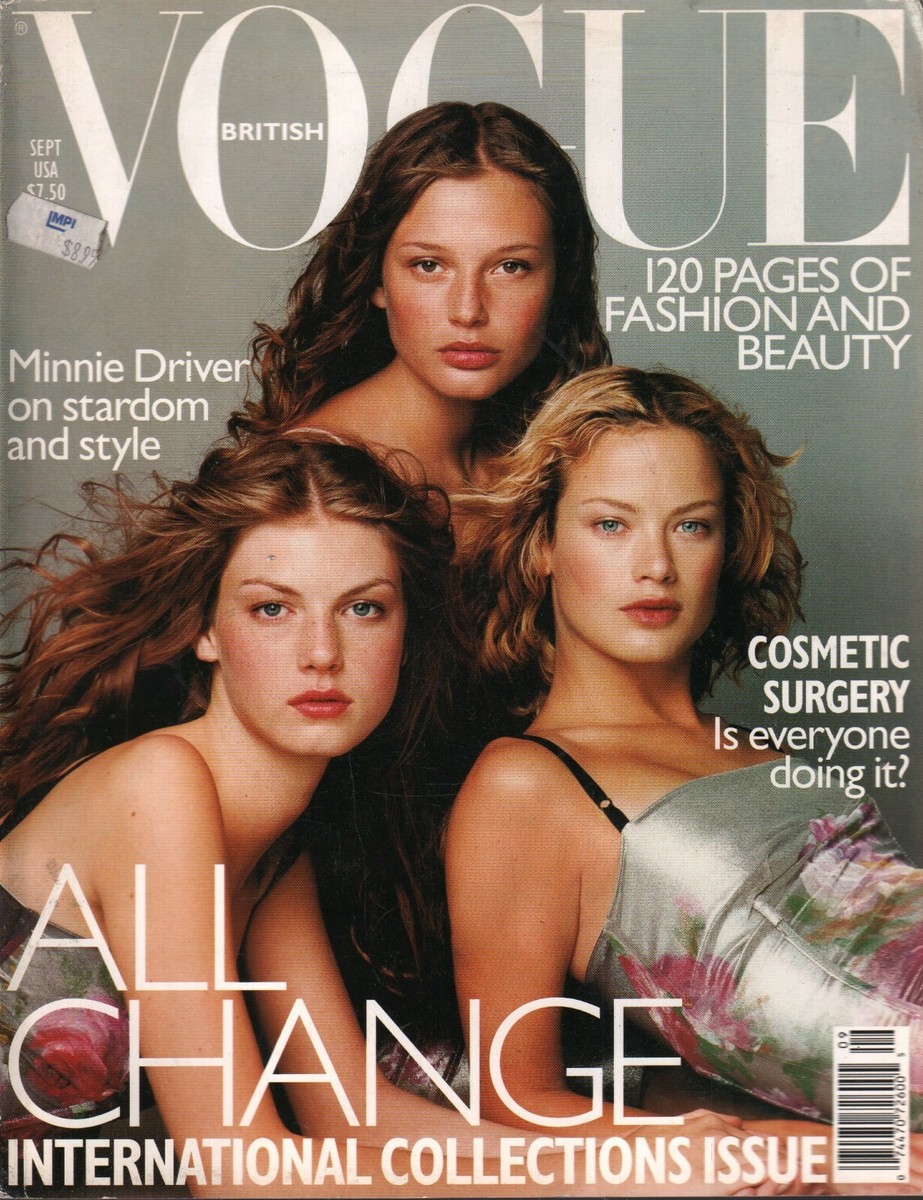 VOGUE イギリス　1998,9年 Vogue British Fashion Magazine September 1998 Minnie Driver