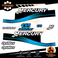 Kit Adesivi Motore Marino Fuoribordo Mercury 135 cv - versione Optimax AZZURRO