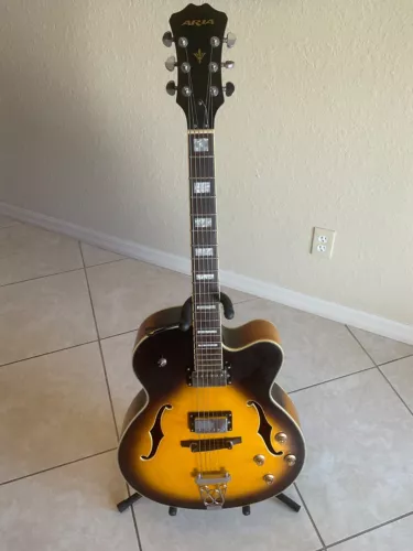 Aria FA-65 big hollow body Archtop jazz guitar made in Korea L5 copy