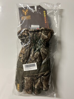NEW Hot Shot Men s XL Realtree Edge Defender Brushed Tricot Glove -0E206XC