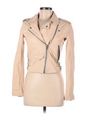 Iro Women Brown Leather Jacket 36w