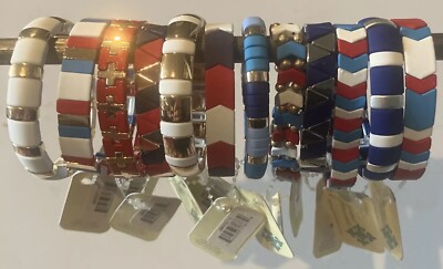 Lot Of 24 Jane Marie Stretch Bracelets 12 Different Styles-2 Of Each New In Pack