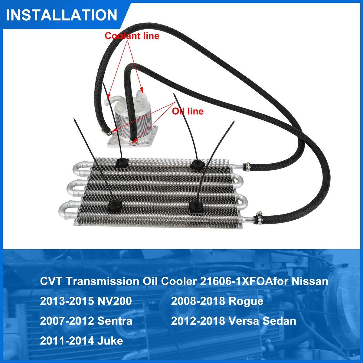 CVT Transmission Oil Cooler Kit 21606-1XF0A For Nissan Juke Rogue