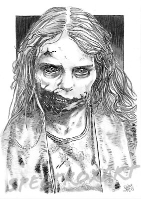 ''THE WALKING DEAD SIGNIERT LIMITIERTE EDITION KUNSTDRUCK ''''Sommer''