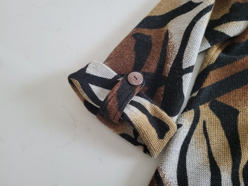 Luii Cardigan Sweater Swing Jacket - Wool Blend Animal Print - Women's Small (S) - Picture 11 of 15