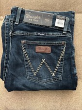 WRANGLER Retro Jeans Size 31, 11 / 36 Womens Mae Mid Rise Bootcut Denim 32x34