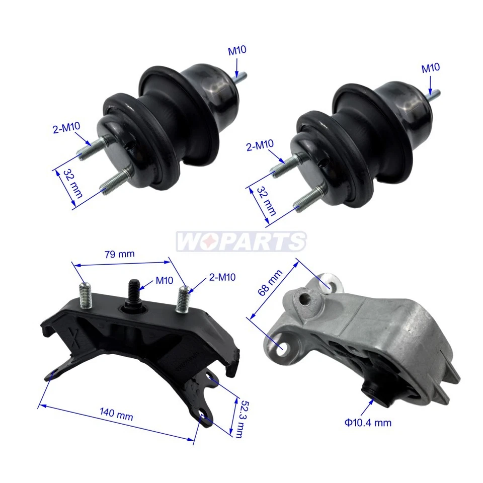 Motor And Auto Trans Mount SET 4PCS Fit For 2010-2012 Subaru Legacy,Outback 2.5L - Image 2 of 4