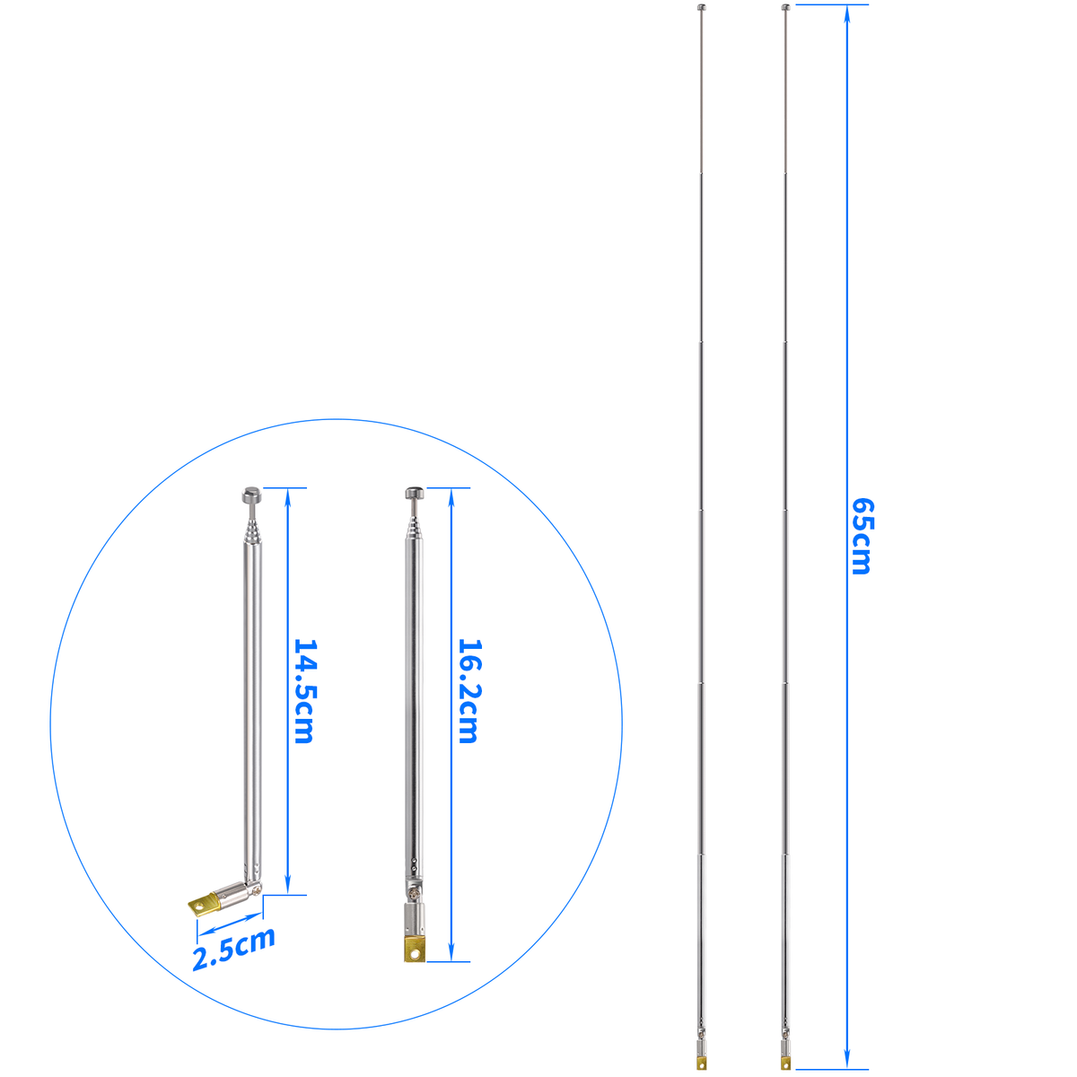 Universal Telescopic FM/DAB Radio & TV Antenna – Portable Replacement Aerial For Most Radios 4 thumbnail image
