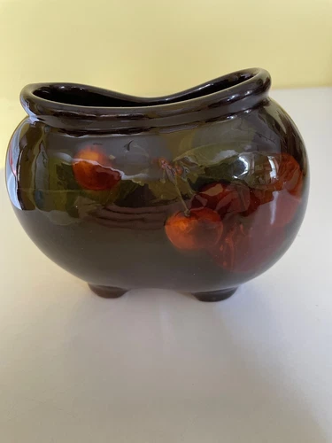 Weller -Louwelsa Pottery Pillow Vase - Hand Painted Fruit