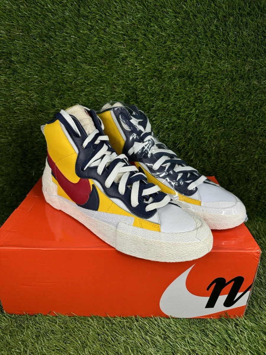 Nike sacai x Blazer Mid Maize Navy for sale | eBay