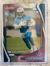 2021 Absolute Jermar Jefferson Purple Rookie SSP #5/5 Detroit Lions RC Card #169