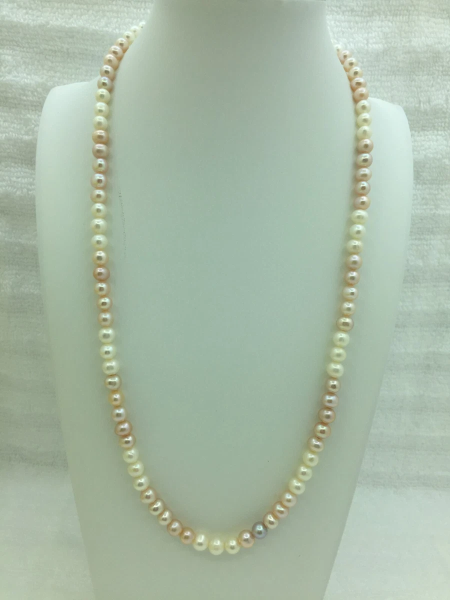 Pearl necklace 22 inch deals