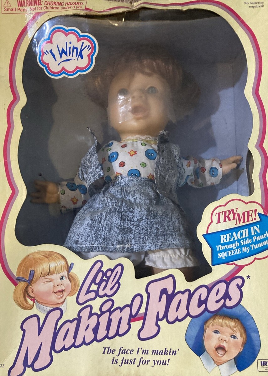 VINTAGE RARE IRWIN LIL MAKIN FACES DOLL “I Wink” New In Box