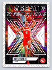 2023-24 Donruss Basketball Card No.21 Great X-pectations RC Kobe Bufkin Atlanta 