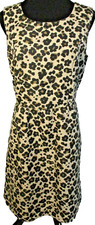 Banana Republic Leopard Print Sleeveless Knee-Length Dress Size 8 Women's EUC