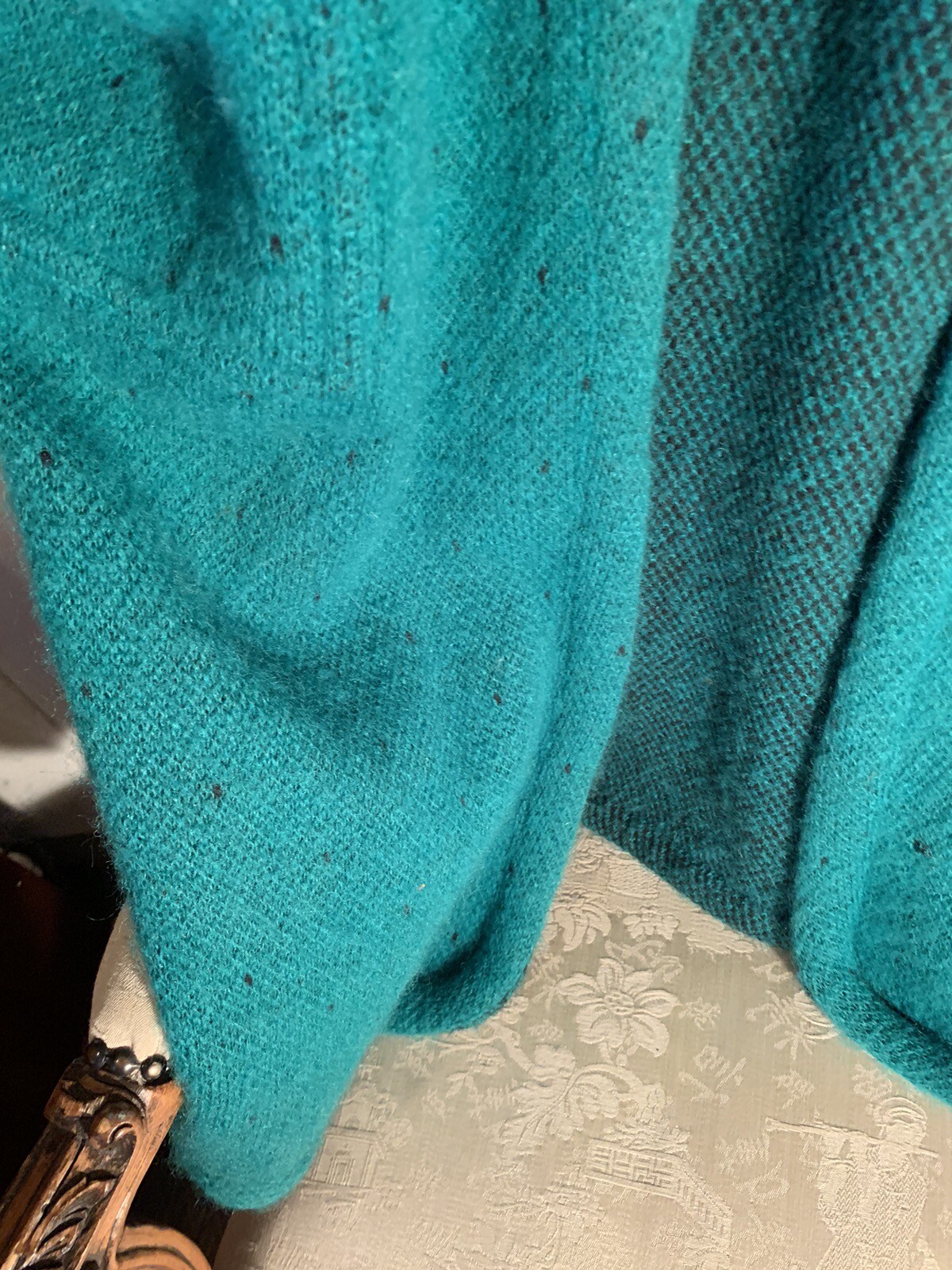 Jersey Masters Emerald Green Flecked Edge To Edge Vintage Coat