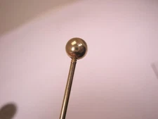 1-5/8" Ball Screw Ends Gold Tone Vintage Collar Bar L479