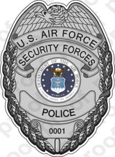 STICKER USAF SECURITY POLICE BADGE