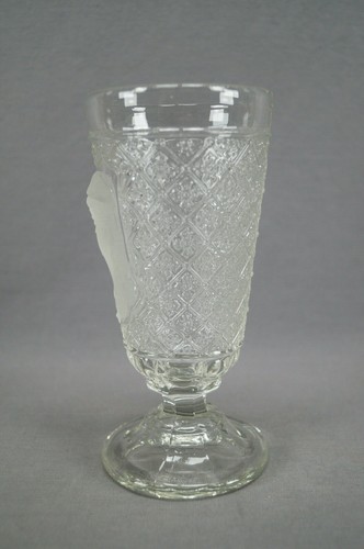 S Reich & Co Bohemian Renaissance Girl With a Cap Pressed Ale Glass Circa 1880 - Picture 3 of 7