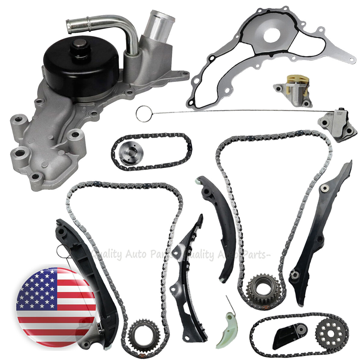 Water Pump Timing Chain Kit Fit Maserati Quattroporte Levante S 3.0L Q4 330bhp