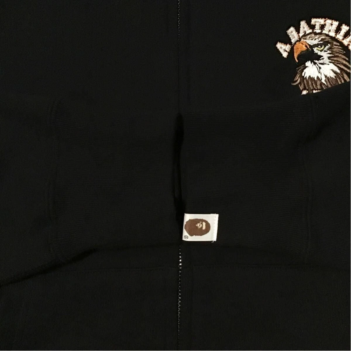 A BATHING APE (BAPE) BAPE EAGLE FULL ZIP HOODIE nero A Bathing Ape taglia M Eagle Parka USATOone