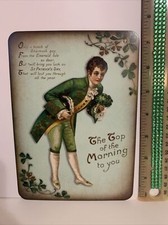 St. Patrick  s Day Decor VINTAGE STYLE Die Cut Cardboard 5 X 7  