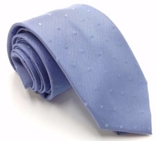  125 Kenneth Cole Men Blue Classic Polka Dot Necktie Silk Skinny Neck Tie 58x2.5