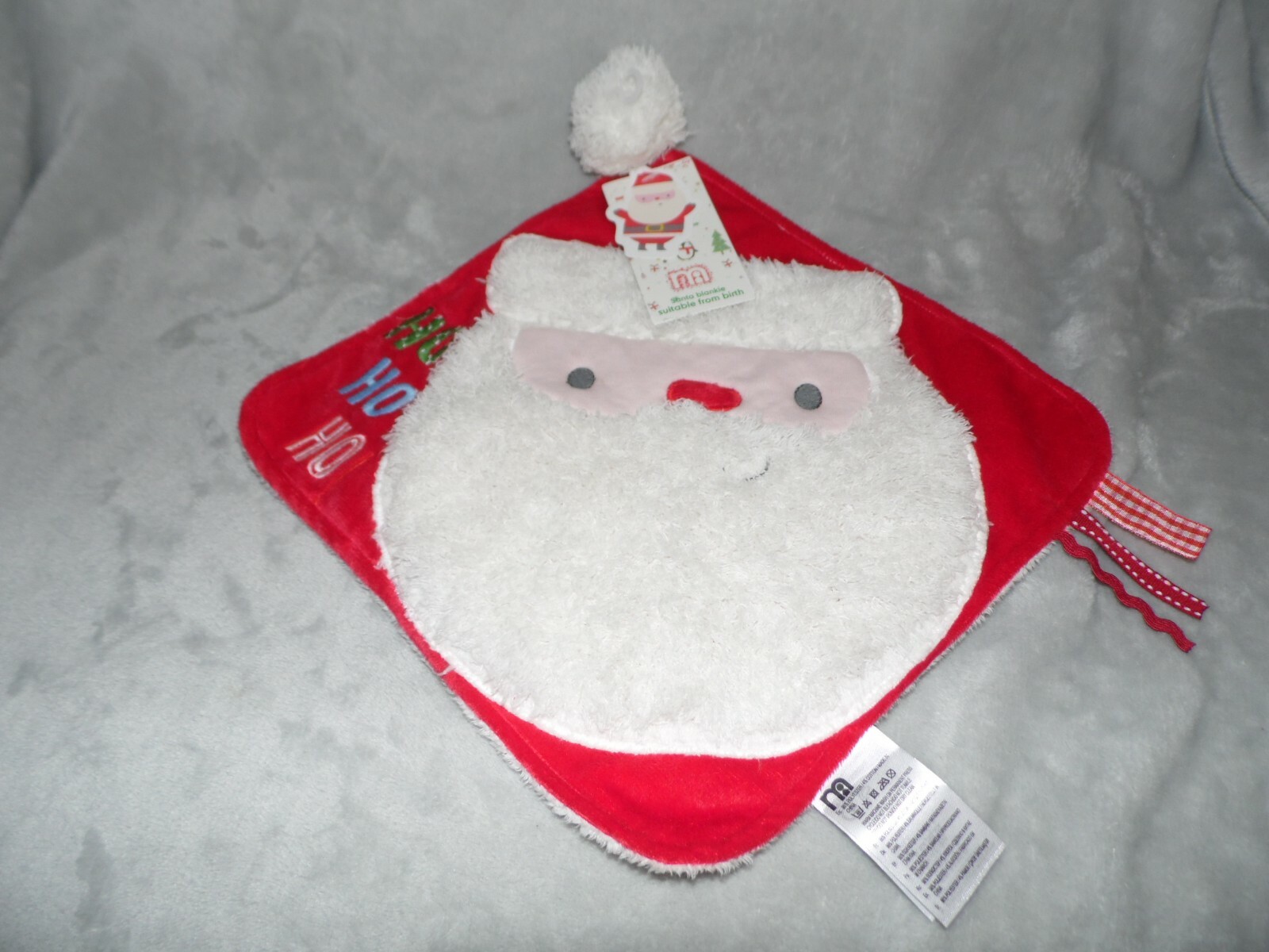 Mothercare Santa baby comforter soft toy NEW red Father Christmas blankie Ho Ho