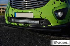 Spoiler Bar To Fit Vauxhall Opel Vivaro 2014 - 2019 Front Bumper Nudge - BLACK