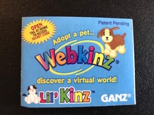 Unused Code Tag ONLY Lil'kinz Bulldog Dog NO PLUSH HS126 Bull Dog Webkinz