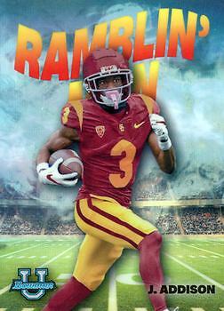Jordan Addison 2022 Bowman Chrome University - Ramblin Man #RM-9 - USC Trojans