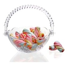 Glass Sweet Bowl Sugar Jar with Lid Candy Serving Container Decorative Wedding