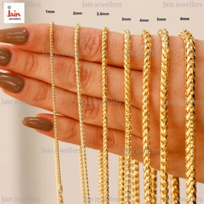 REAL GOLD 18 Kt  Gelbgold Franco Link Herren Kette Halskette - Bild 1 von 4