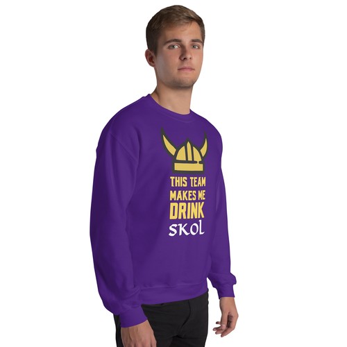 Herren Damen This Team Makes Me Minnesota Vikings Drink Unisex Sweatshirt - Bild 3 von 30