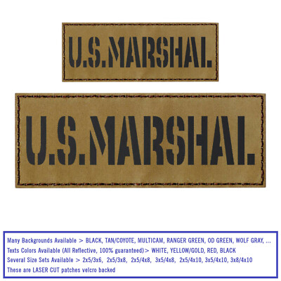 Bundle Set 2 US Marshal Reflective Patches Plate Carrier Bundle Set 2 US Marshal Reflective Patches Plate Carrier
