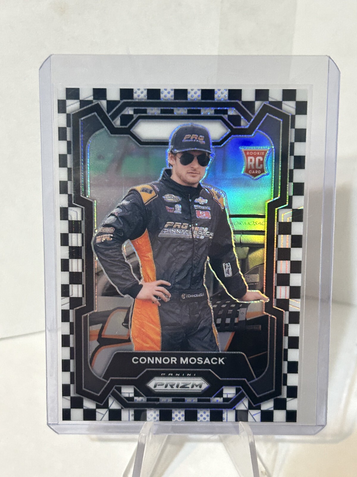 Connor Mosack 2024 Panini Prizm NASCAR Rookie Checkered Flag Prizm #/75