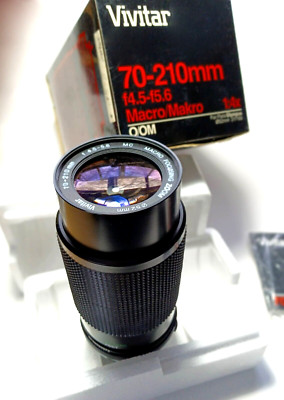 New Vivitar 70-210mm f4.5-5.6 lens for Olympus OM Mount New Old Stock in Box