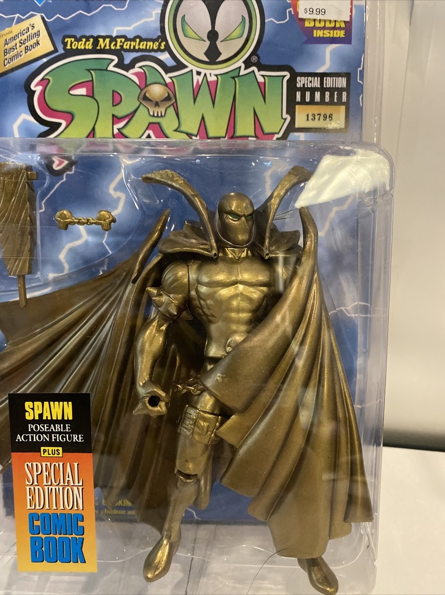 スポーン　SPAWN ゴールドバージョン Gold SPAWN Action Figure McFarlane Toys SPECIAL EDITION & Comic