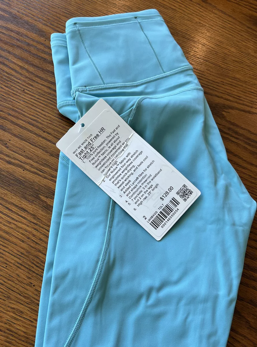 Lululemon Fast And Free 5 Pocket High-rise Nulux Leggings In Blue