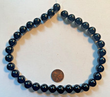 GENUINE BLACK ONYX 12 MM ROUND SMOOTH BEAD STRAND 15.5" BELOW WHOLESALE  