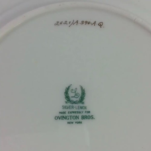 Group of 8 Lenox Silver Overlay 8" Plates Ovington Bros. - 第 5/5 張圖片
