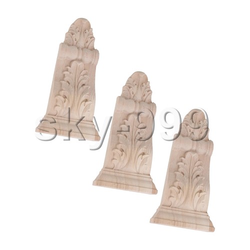50 Pcs Unpainted Wood Carved Onlay Craft European Style Furniture 80x25x160mm - Imagen 5 de 6