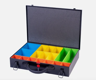 Screw Organiser Tool Box, Compartment System Case Metal Storage (NEW) BLACK