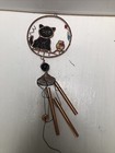 Copper & Glass 5” Cat & Fish Wind Chime