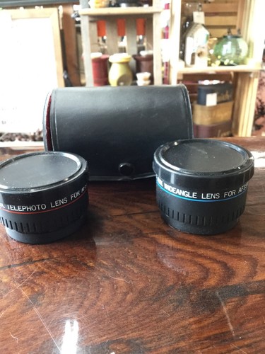 Lens for Cannon SureShot AF35M, wide angle and telephoto zoom And Bag