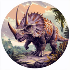 XXL 30X30 Car Sticker Triceratops Decal