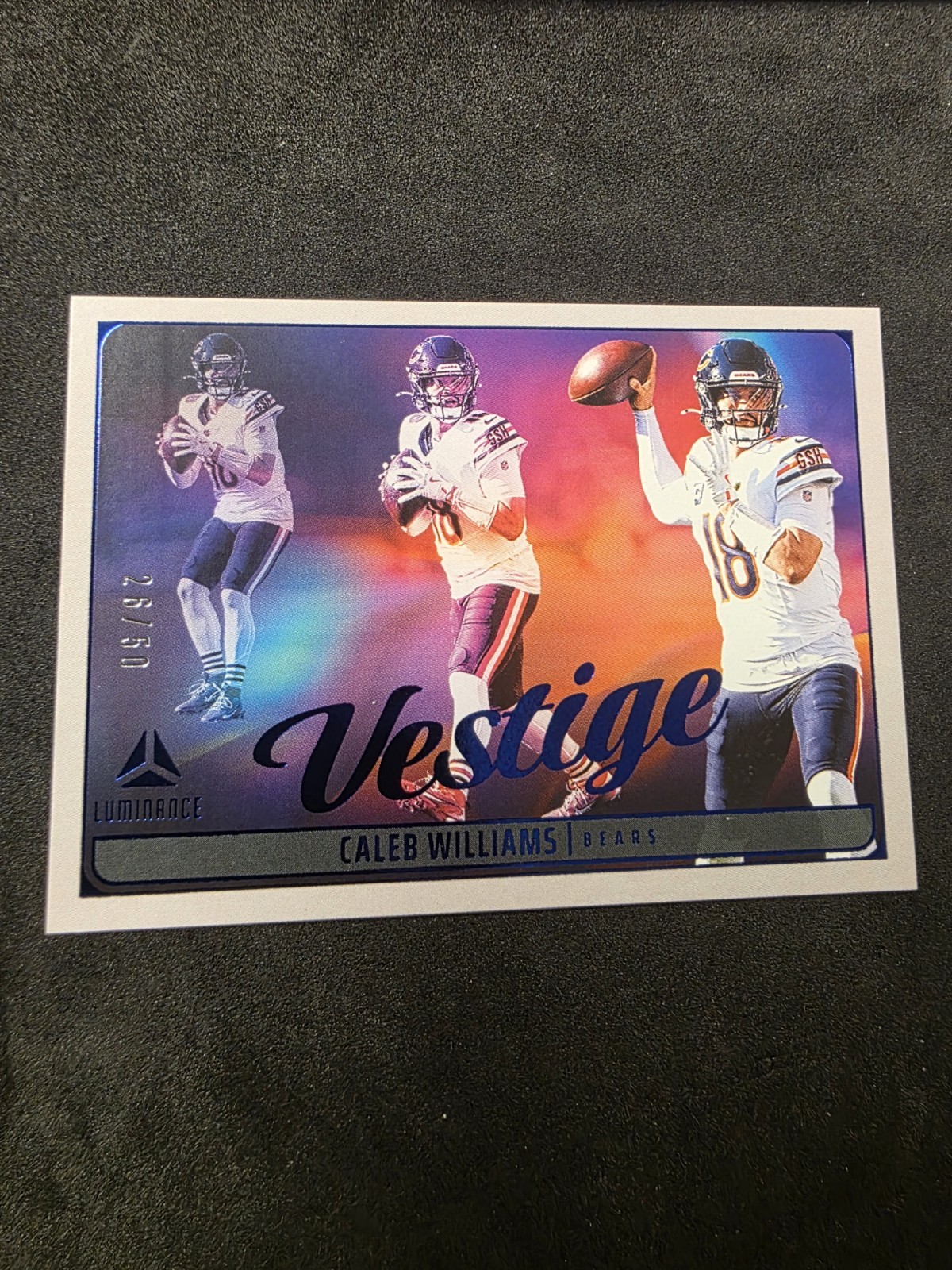 2025 Panini Luminance - Vestige Caleb Williams #11 Blue /50